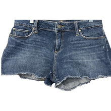 Load image into Gallery viewer, PAIGE Bobby Denim Cutoff Shorts Womens 29 Blue Stretch Raw Hem Jean Shorts
