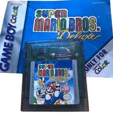 Load image into Gallery viewer, Nintendo Game Boy Color Super Mario Bros Deluxe Authentic w Manual Tested
