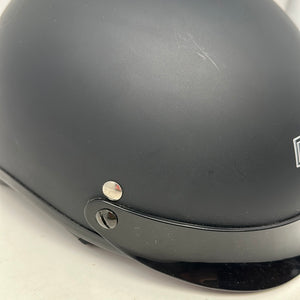 Harley Davidson Helmet Flat Black Half Face Size Small