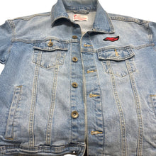 Load image into Gallery viewer, Stonewall Riots Pride Denim Jacket XS New York 1969 Lips Patch LGBTQ
