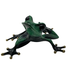 Load image into Gallery viewer, Bronze Frogman Tim Cotterill Frog Sculpture Hand-Painted Signed 301/1000
