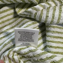 Load image into Gallery viewer, Jane + Delancey 3X Green White Striped Roll Tab Button Shirt Pool Cover Up
