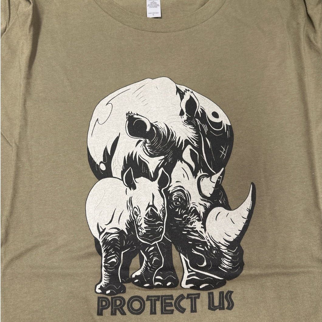 Rhinos Without Borders Shirt Protect Us Large Long Sleeve