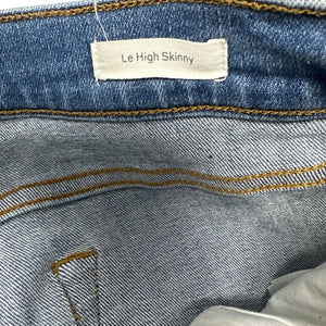 Frame Le High Skinny Leather Side Seam Piping Jeans Size 29