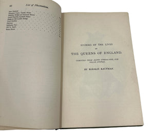 Antique Book - Young Folk’s History The Queens of England by Rosalie Kaufman 1903