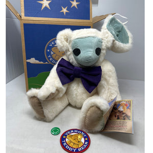 Vermont Teddy Bear Alien Plush Removable Face w/ Box, Patch, Button, Manual RARE
