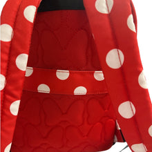 Load image into Gallery viewer, Disney Parks Minnie Mouse Mini Backpack Polka Dot Bow Black White Red
