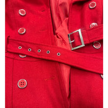 Load image into Gallery viewer, G by Guess Coat Red XL Belted Wool Blend
