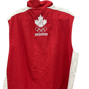 Roots Canada Sydney 2000 Olympic Team Vest XL Red White Nylon Fleece Lined