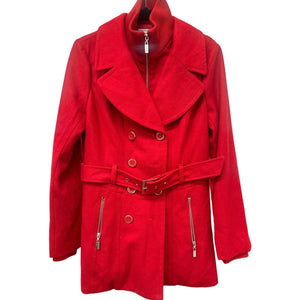 G by Guess Coat Red XL Belted Wool Blend