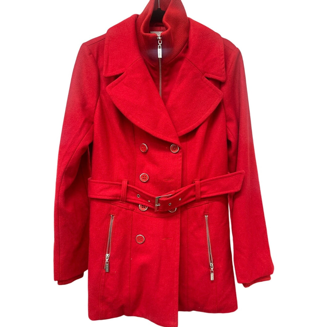 G by Guess Coat Red XL Belted Wool Blend
