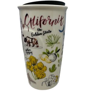 NEW Starbucks 2016 California Double Walled Ceramic Travel Traveler Coffee Mug