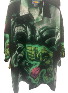 *Sale* Marvel Comics Incredible Hulk Button Shirt Mens 3XL 2001