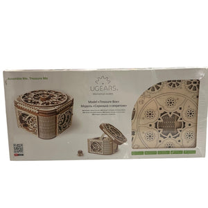 New UGears Mechanical Wooden Treasure Box 3D Puzzle Model 190 Piece Sealed