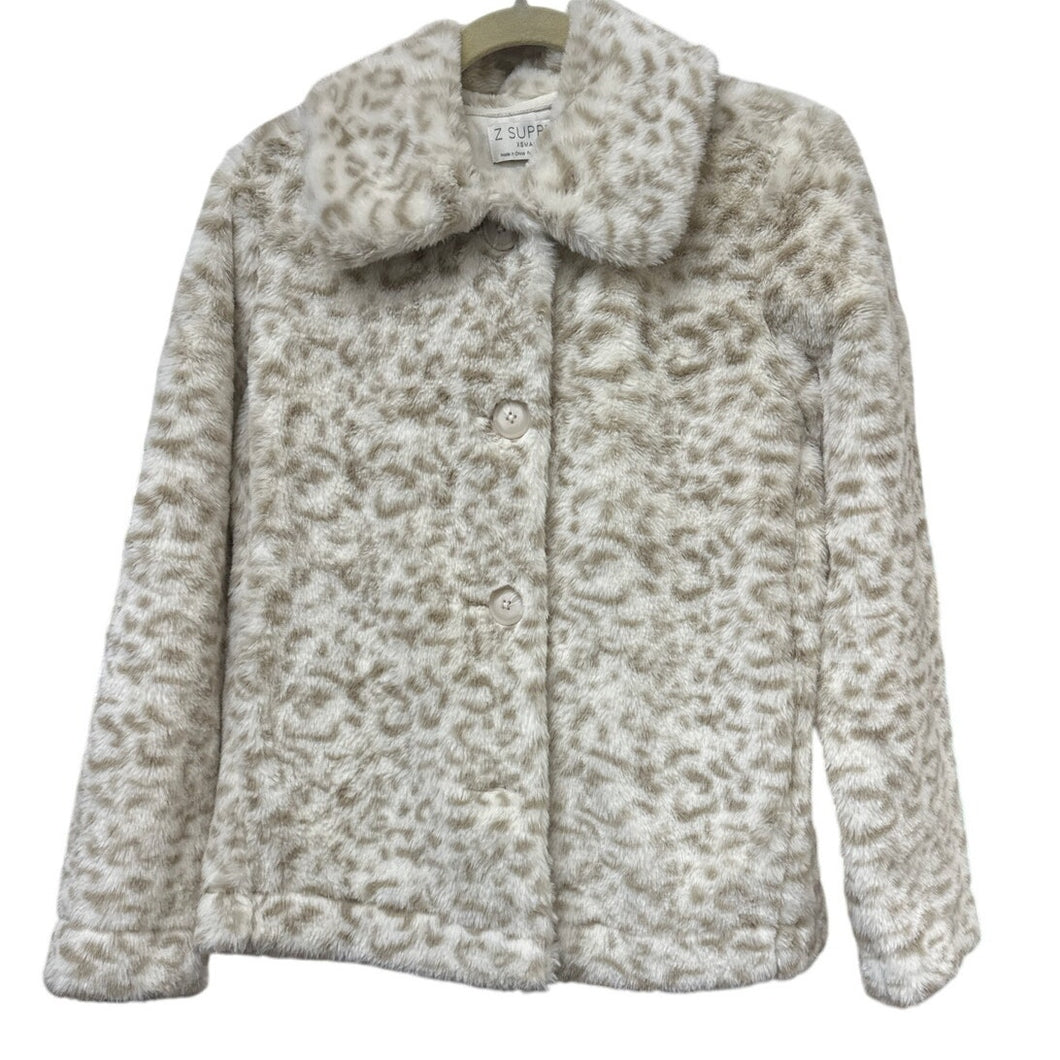 Z Supply Faux Fur Coat Jacket Size XS Animal Print Cheetah