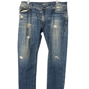 Robin’s Jeans Distressed Wing Embroidered Made USA Denim Jeans Size 40