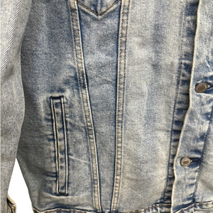 Vintage Y2K Levi’s Trucker Jacket XXL Light Wash Distressed Denim 90s 2000s