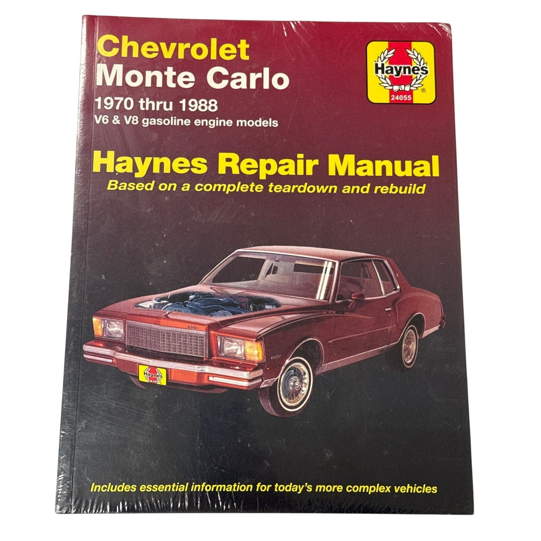 Haynes Chevrolet Monte Carlo 1970–1988 manual 24055 Sealed