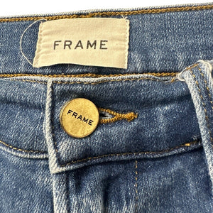 Frame Le High Skinny Leather Side Seam Piping Jeans Size 29