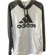 Load image into Gallery viewer, Adidas Climawarm Pullover Hoodie Large Comfy White &amp; Grey
