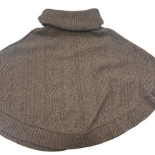 Load image into Gallery viewer, AllSaints Brown Knit Poncho Button Detail Size 2 Wool Blend
