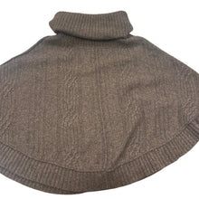 Load image into Gallery viewer, AllSaints Brown Knit Poncho Button Detail Size 2 Wool Blend

