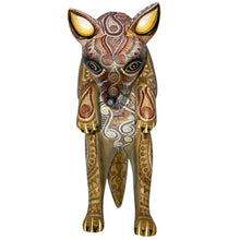 Load image into Gallery viewer, Fox Alebrije Oaxaca Mexico Maracame Zorro Hand painted Carved Copal Wood COA
