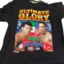 Load image into Gallery viewer, Ultimate Glory Chavez vs Oscar De La Hoya 1996 Signed Large Shirt
