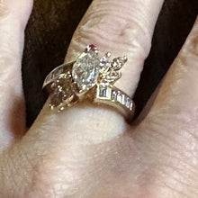 Load image into Gallery viewer, Vintage 14K Gold 2.08CTW Marquise Diamond Bypass Ring Size 7 6.01g
