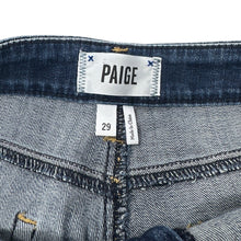 Load image into Gallery viewer, PAIGE Bobby Denim Cutoff Shorts Womens 29 Blue Stretch Raw Hem Jean Shorts
