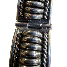 Load image into Gallery viewer, Vintage TC Sterling Silver Panel Bracelet 47.92g Adjustable 8.5”
