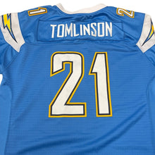 Load image into Gallery viewer, Tomlinson Chargers #21 Reebok Stitched NFL Jersey Youth XL Blue
