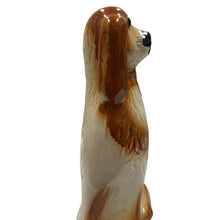 Load image into Gallery viewer, Vintage Brown White Porcelain Spaniel Dog Statue 11” Figurine Staffordshire Style
