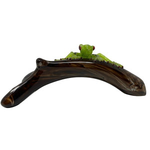 Sabina Rymanow Frog on a Log Hand Made in Poland