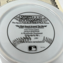 Load image into Gallery viewer, Baseball Collectors Plate “The Shot Heard Around the World” Bobby Thompson and Ralph Branca
