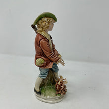 Load image into Gallery viewer, Tiziano Galli Capodimonte Italian Sculpture - Boy With Rifle At Fire Signed Rare
