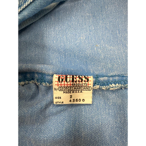 Vintage Guess Jean Overalls Skirt Size 2 Denim 80's