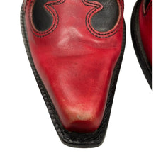 Load image into Gallery viewer, BCBGIRL Western Rodeo Boots 6.5 Black Red Studded Design
