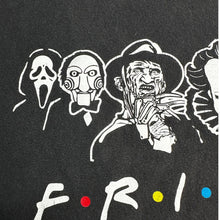 Load image into Gallery viewer, Horror Friends T Shirt Ghostface Freddy Jason Pennywise Myers Chucky Jigsaw
