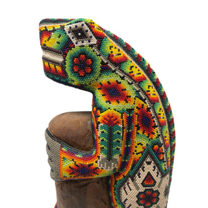 Mexican Huichol Beaded Art Iguana Folk