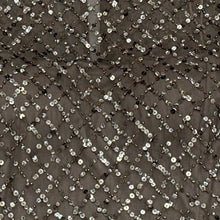 Load image into Gallery viewer, Adrianna Papell Beaded Mesh Evening Gown Gray Size 4 Formal Dress
