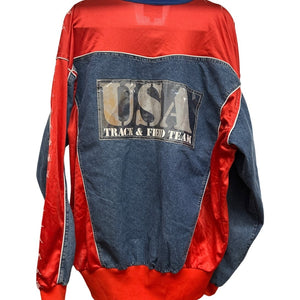 Vintage 90's Kappa Tracksuit Red & Blue Denim Two-Piece