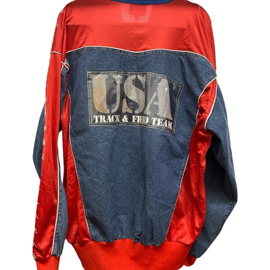 Vintage 90's Kappa Tracksuit Red & Blue Denim Two-Piece
