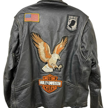 Load image into Gallery viewer, First Genuine Black Leather Jacket Harley Davidson Size 44
