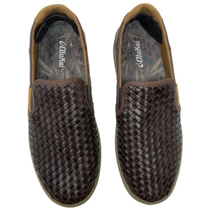 Lae'ahi Lauhala Woven Leather Shoes Olukai Moccasin 10.5