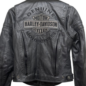 Harley Davidson Leather Jacket Black Coat Small Riding Gear