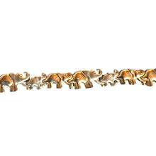Load image into Gallery viewer, 14K Yellow Gold Elephant Bracelet 9.36 g Solid Gold Link Chain Jewelry
