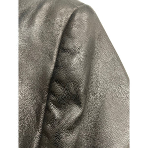 Liz Claiborne Vintage Leather Jacket Large Black Lined Med