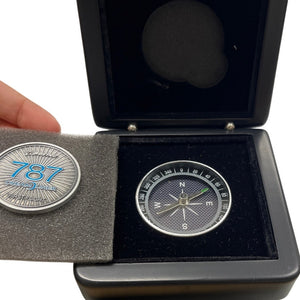 Boeing 787 Dreamliner First Flight Team Member Coin Compass Case Set