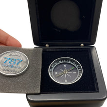 Load image into Gallery viewer, Boeing 787 Dreamliner First Flight Team Member Coin Compass Case Set
